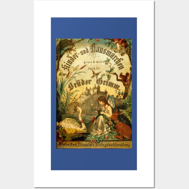 Brothers Grimm Antique German Book Cover Wall Art by forgottenbeauty